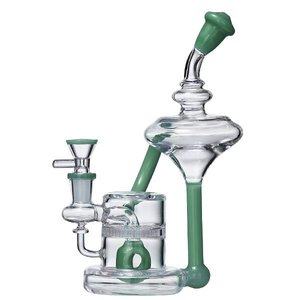 8.5" Soul Glass 2-in-1 Bong & Dab Rig - Green