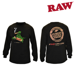 RAW "Smokin' Iguana" Black Longsleeve Shirt