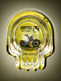 Glass Chopper Skull Ashtray (Assorted)