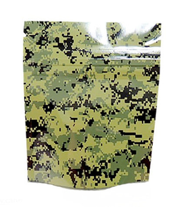 Mylar Storage Bags 3.5" x 4" - Green Camo 15 per Pack