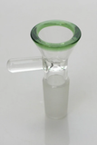 Glass Funnel Bowl with Handle and Accented Edge- 14mm (Various Colours)