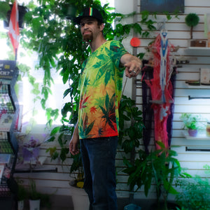 Rasta Cannabis Leaf  T-Shirt