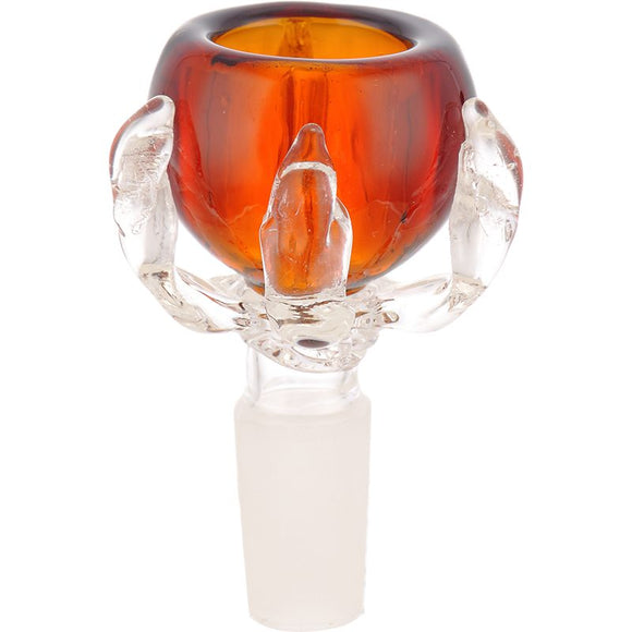 Bird Claw Glass Bowl  - 14mm Male - Amber