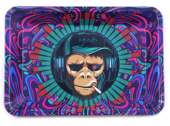 Monkey with Cigar Rolling Tray - Small