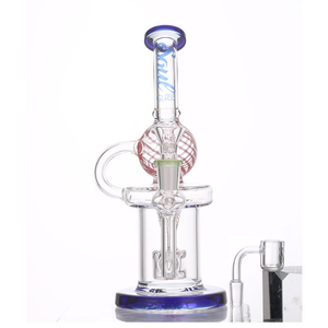9" Soul Glass 2-in-1 Bong & Dab Rig - Blue