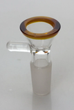 Bol entonnoir en verre avec poignée et bord accentué - 14 mm (différentes couleurs)