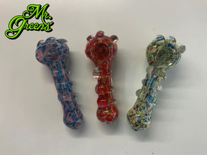 4.5" Glass Pipe 3 Marble Dotted