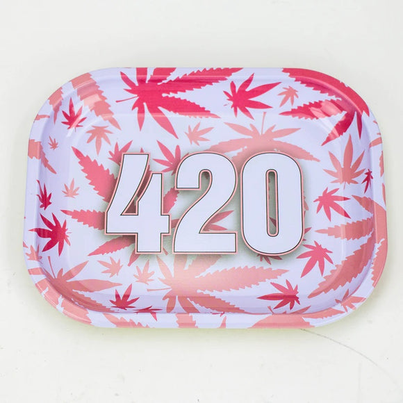 Pink 420 Rolling Tray - Small