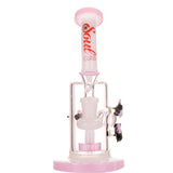 8.5" Soul Glass 2-in-1 Bong & Dab Rig - Milky Pink Bee