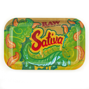 Raw Sativa Rolling Tray - Medium