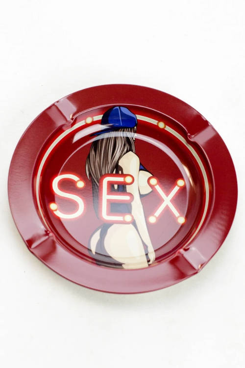 Sexy Red Metal Ashtray