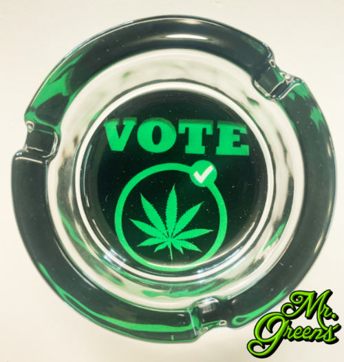 Vote Glass Ashtray