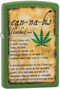 Zippo Lighter -  Cannabis Description